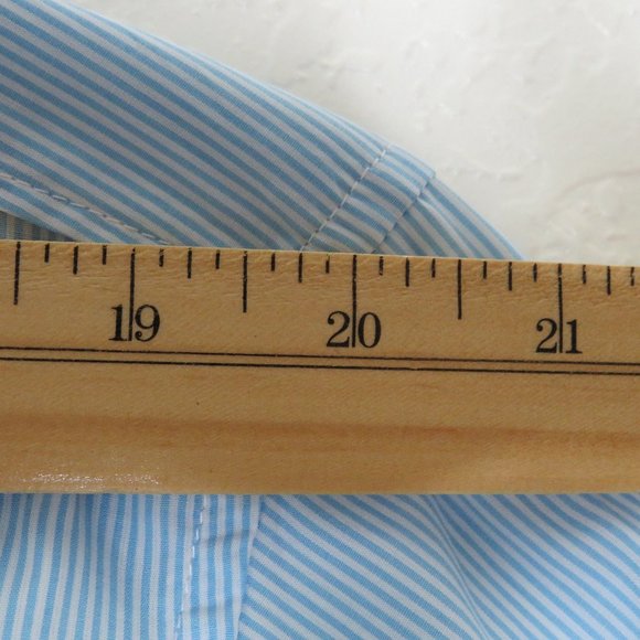 H&M* Men's Long Sleeve Button Down Curved Hem Striped Dress Shirt~ Size XL - Picture 7 of 11